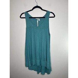 Lauren Conrad LC Teal Blue Long Sleeveless Casual Tank Top Size Medium